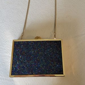 Glitter clutch purse